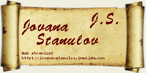 Jovana Stanulov vizit kartica